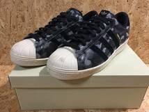 A BATHING APE BAPE adidas UNDEFEATED SUPER STAR US10 28cm コラボ 別注 限定 アンディフィーテッド スーパー スター_画像2