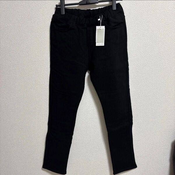 新品 裏起毛 スキニー パンツ 黒 ブラック lupilien ルピリアン in the groove, インザグルーヴ ②