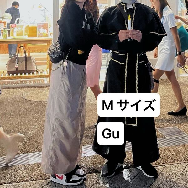 GU M サイズGU ナイロンカーゴロングスカート