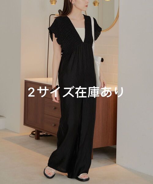 Kastane(カスタネ) 【2サイズ展開】ギャザーオールインワン