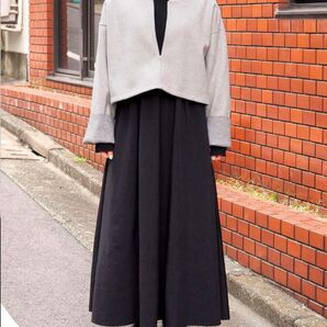 tiptop カットメルトンプルオーバー×ワンピースSET グレー 【未使用品】