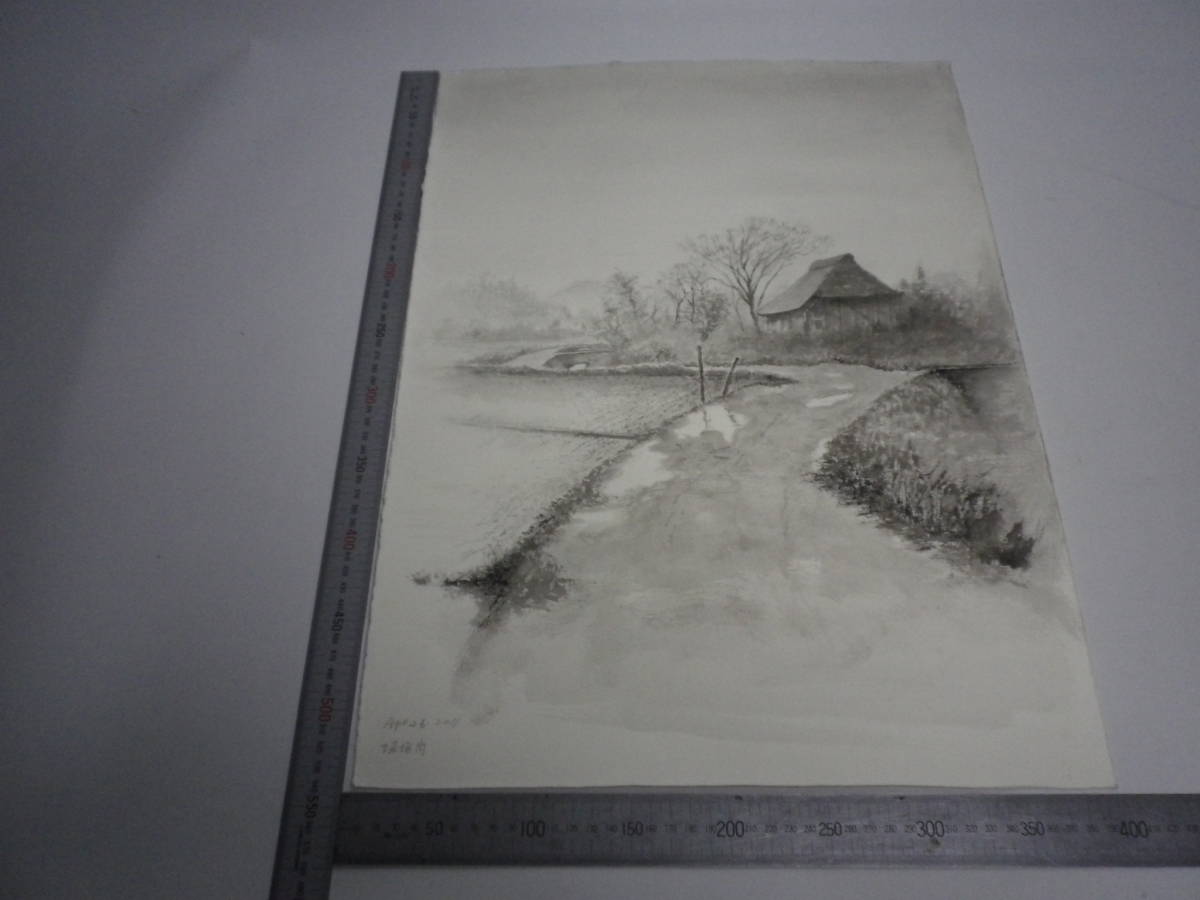 Pintura en tinta Miyama 2 Kyoto [Masayasu Sakagakiuchi] Pintura original manuscrita del autor Papel Hahnemühle Masaku P10 (almacenado con el tiempo) [Envío gratuito] 00700184, obra de arte, cuadro, Pintura en tinta