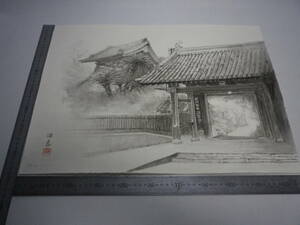 Art hand Auction ｢無量寺 2･串本｣水墨画【坂垣内 将泰】作者直筆原画｢真作｣P10号ハーネミューレ紙(経年保管品)【送料無料】00700199, 美術品, 絵画, 水墨画