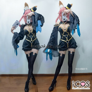 [ immediate payment ] the truth thing photographing costume play clothes FGO Fate/EXTRA CCC caster sphere . front / sphere .. front . lacquer black. .. clothes manner + cap + ear + tail set manner ( wig shoes optional )