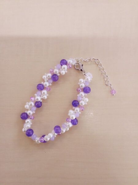 No.66 ハンドメイド ビーズアクセサリー ブレスレット