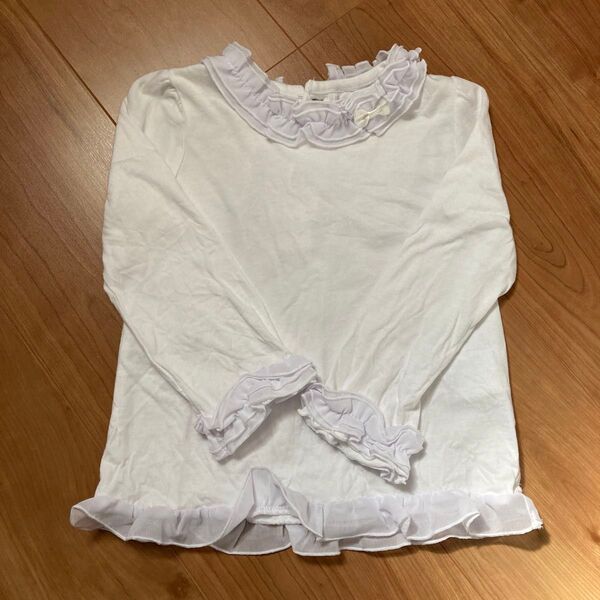 カットソー ホワイト 長袖 ブラウス ベビー 90cm
