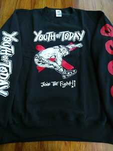YOUTH OF TODAY スウェット トレーナー join the fight 黒M / bold turning point judge uniform choice minor threat chain of strength