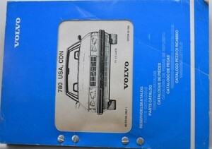 VOLVO 780 USA,CDN '1986-89 PARTS CATALOGUE English version 