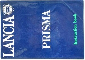 LANCIA PRISMA Instruction book English version 