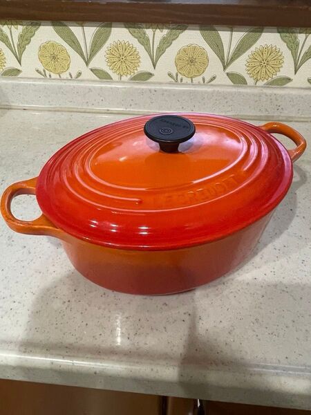 ジャンク品 ルクルーゼ ココットロンド オーバル23cm