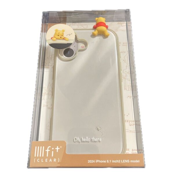 グルマンディーズDNG-203PO IIIIfit CleariPhone 16 2LENS model対応ケース くまのプーさん