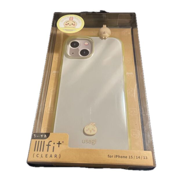 iPhone 15/14/13 IIIIfit Clear ちいかわ フレーム ケース CK-28C(うさぎ)