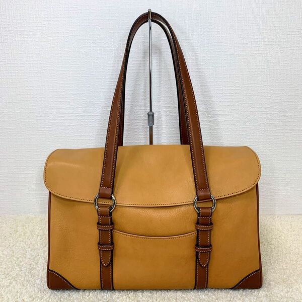 【未使用級】 SOMES SADDLE ソメスサドル トートバッグ ハンドバッグ 肩掛け 通勤
