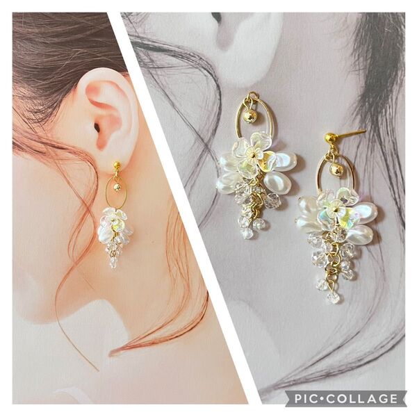 SALE☆No.126 ハンドメイド ピアスorイヤリング ☆フラワー