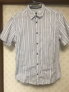 clamp ryus Homme men's short sleeves dressing up shirt 46 size M size corresponding prompt decision equipped . price cut 