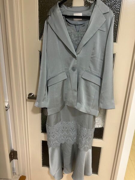 AMERI/アメリ JACKET SET FLUFFY LACE DRESS