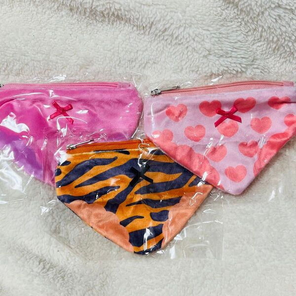 【本日限定お値下げ】3点セット ふわふわおぱんつポーチ ガチャ おぴんくおぱんつ らぶりーおぱんつ おにのおぱんつ