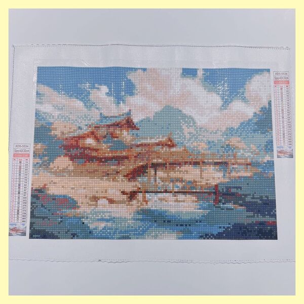 ダイヤモンドアート 完成品 ★ 022 風景/建物