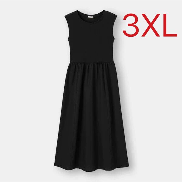 ジーユー 布帛コンビネーションワンピース 3XL GU