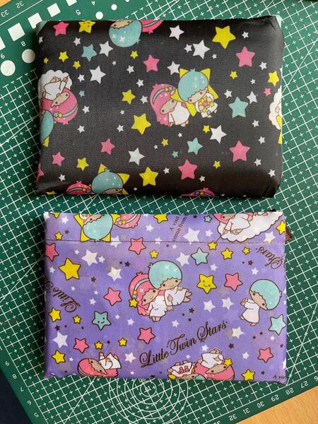 在庫処分!二枚セット!新品 大容量 折り畳み可愛い頑丈エコバッグ