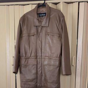 ラムレザー コート ブラウン