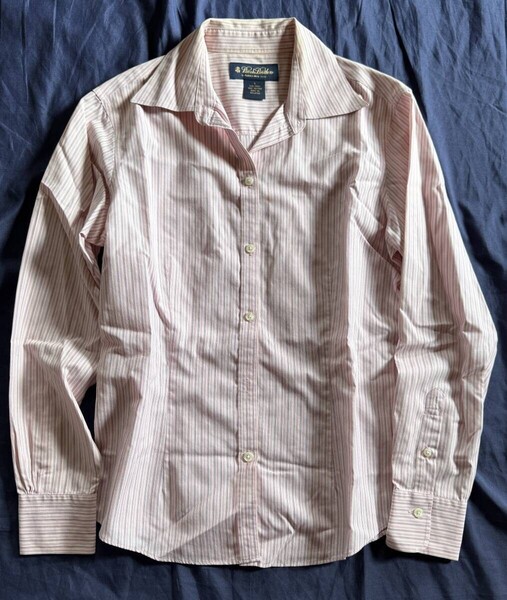 長袖シャツ ブルックスブラザーズ レディース 通勤 ビジネス 2 高級タイプ Brooks Brothers ストライプ 桃色