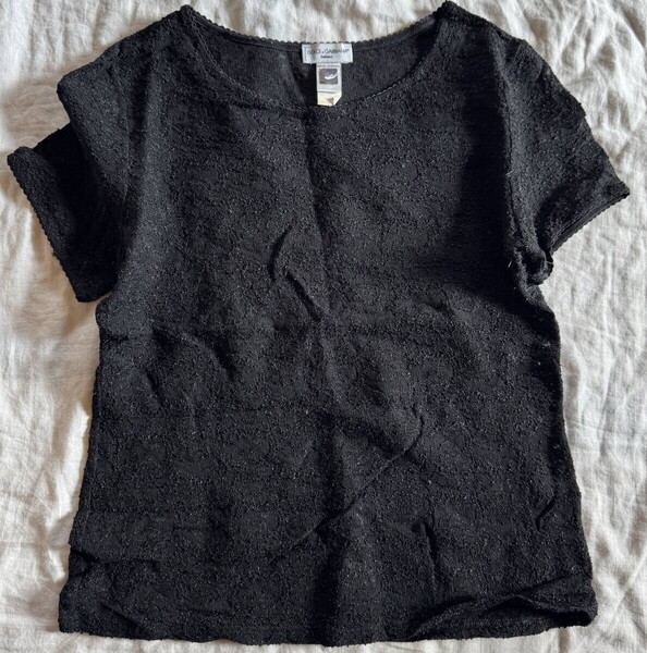 ドルチェ&ガッバーナ DOLCE&GABBANA UNDER WEAR *Tシャツ シースルー 定番 柄物 黒
