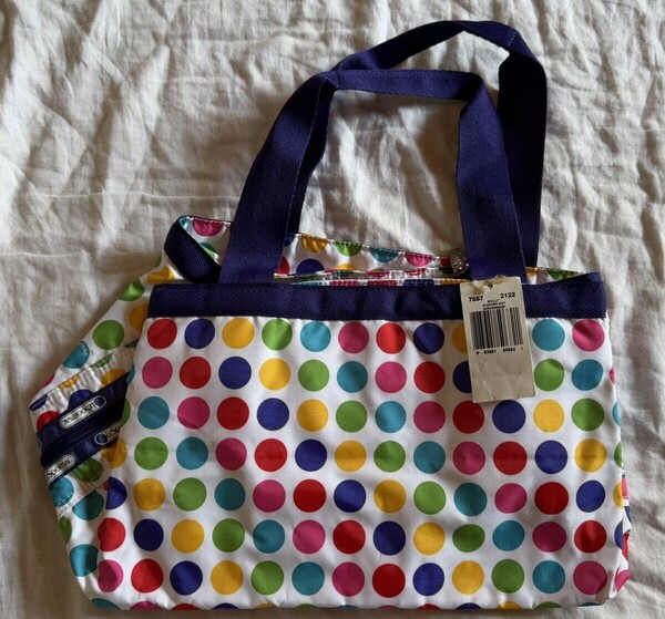 レスポートサック LESPORTSAC ポーチ ボストン 水玉 カラフル 新品