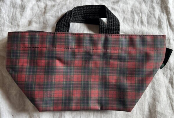 エルベシャプリエ Herve Chapelier ハンドバッグ リュクス舟型トート チェック