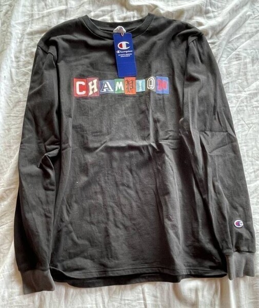 チャンピオン champion 長袖 Tシャツ メンズ 黒 m