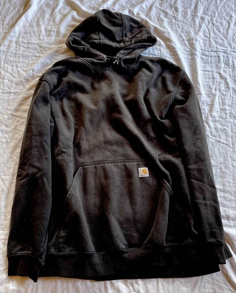 carhartt カーハート 定番 高級 LOOSE FIT MIDWEIGHT SWEAT PARKA BLACK スウェットパーカー XL 黒