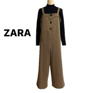 ZARAチェック柄サロペット