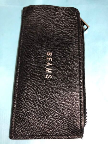 BEAMS 財布 ブラック ミニ財布