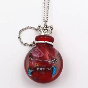 香水ボトル ネックレス 細工 ガラス 小瓶 ロングチェーン レディース 訳あり