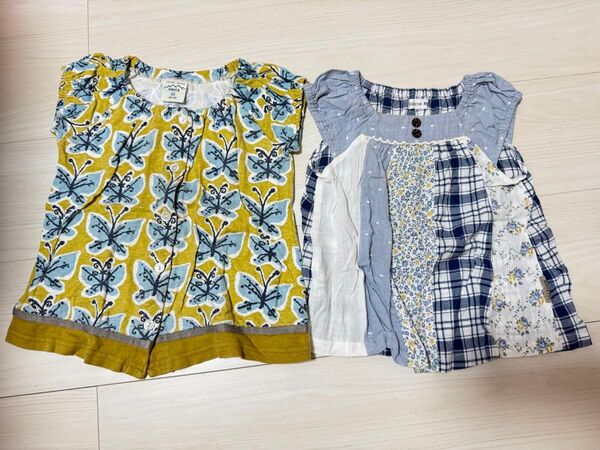 トップス シャツ チュニック 2枚セット 2点セット セット 80 半袖