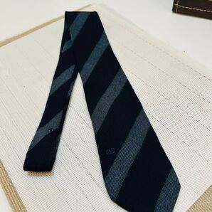 【訳あり】ヴァレンチノ ガラバーニ ネクタイ 総柄 ウール カシミヤ 厚手 細身