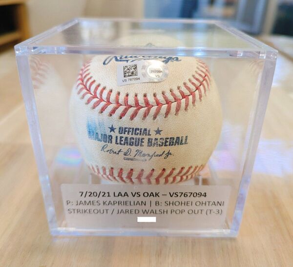 大谷翔平選手を三振に仕留めた実使用ボール 2021年MVP YouTube動画ありの有名なシーン