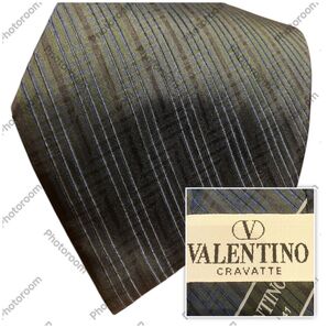 VALENTINO シルク ネクタイ ネイビーストライプ新品未使用