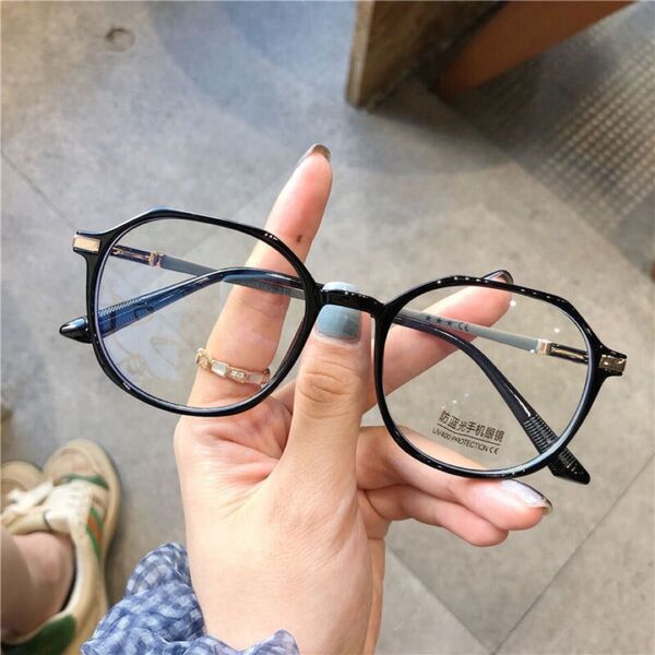 丸 伊達メガネ インスタ映え お洒落 プチプラ 男女兼用 韓国 度無し【新品】