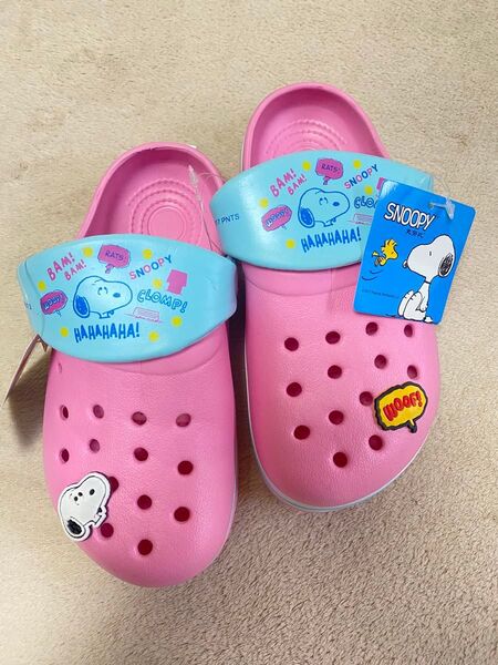 スヌーピー サンダル スヌーピー 子供サンダル スヌーピー キッズ ピンク*青 20cm