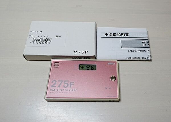 WatchLogger(藤田電機製作所) 温湿度データロガー NFC通信タイプ KT-275F fujitaウォッチロガー