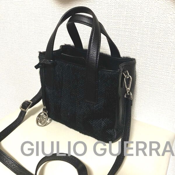 GIULIO GUERRA ジュリオグェッラ 2way バッグ レザー イタリア製 本革