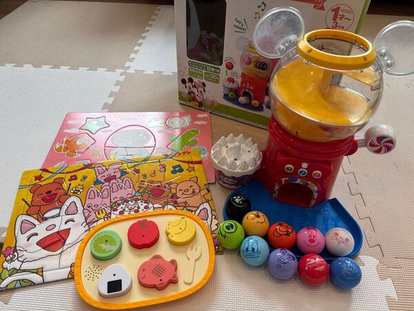 ディズニー ミッキーガチャガチャ パズル 4点セット