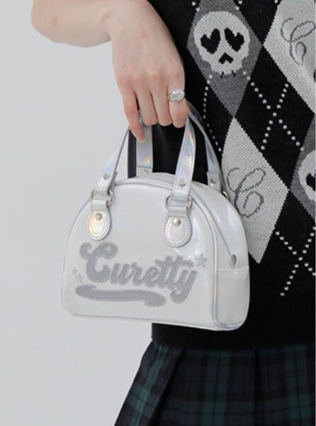 curetty 韓国 y2k ホワイト オーロラ バッグ シルバー ミニ 美品
