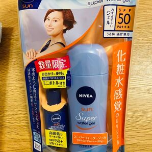 ニベア スーパーウォータージェル 日焼け止め SPF50 PA+++ アクアUVミルキィジェルミニボトル
