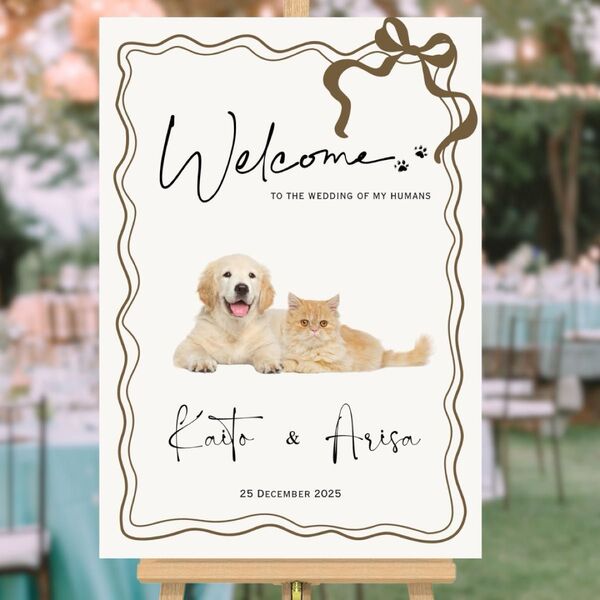 ウェルカムボード【最短翌々日発送】 結婚式 ウェルカムスペース ペット