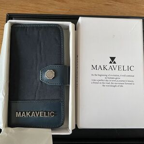 MAKAVELIC 手帳型iPhoneケース ネイビー