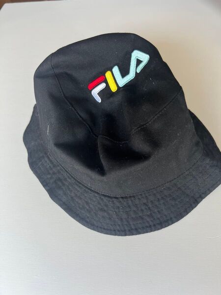 【 FILA 】男女兼用リバーシブルバケットハット黒