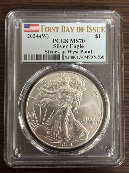 2024ーW アメリカ イーグル銀貨 PCGS MS70 FDI