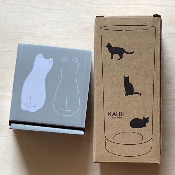 カルディ 猫の日 ソルト&ペッパー入れ・オリジナルネコグラス